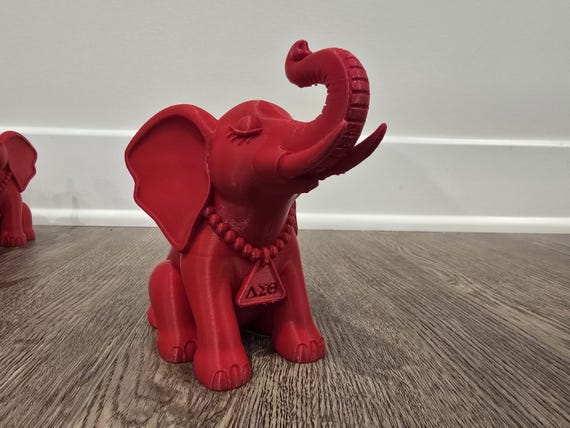 Small Delta Sigma Theta Elephant Statue 5.5 x 3 x 5.5 inches