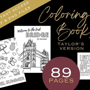 Design Originals Customized Taylor Swift Coloring Book - Personalized with  Name and a Special Note from You - Gift for Swifties, Kids and Adults