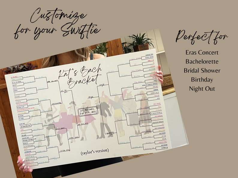 Taylor Swift Song Bracket Etsy