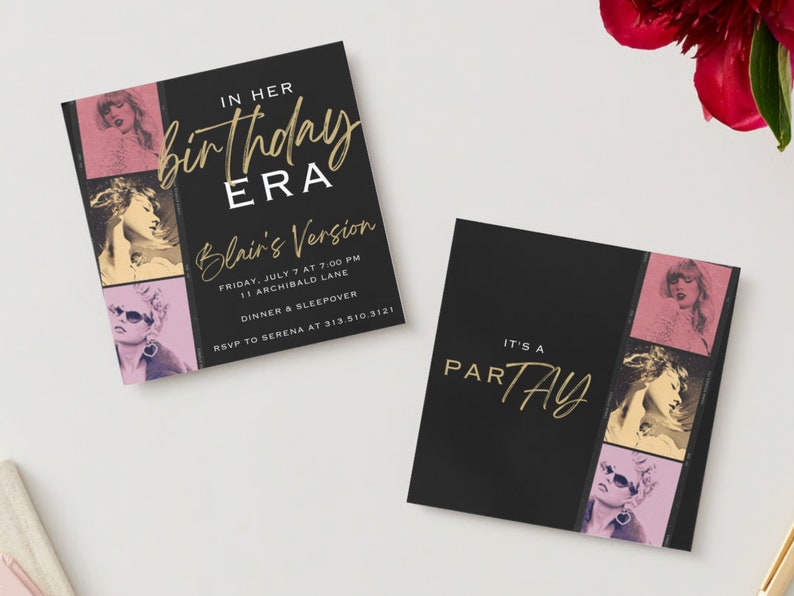 Taylor Swift Era Birthday Invitation