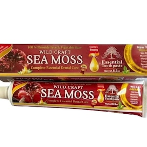 Bio-Sea Moss Zahnpasta 100% FLUORIDE FREE GEMÜSE Basis Natürliche 5 In 1 Pilz, Manjistha, Curcumin, Klemmia & Chebula