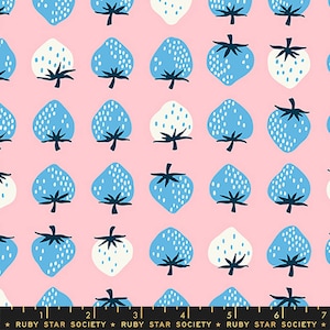 Strawberry and Friends | cotton candy | Ruby Star Society | OOP | Strawberry | HTF | Sewing | Fabric | Fat quarter | Yardage