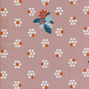 Fruit Dots | Fruit Blossoms | Cotton + Steel | OOP | Dusty Pink | HTF | Sewing | Fabric | Fat quarter | Yardage