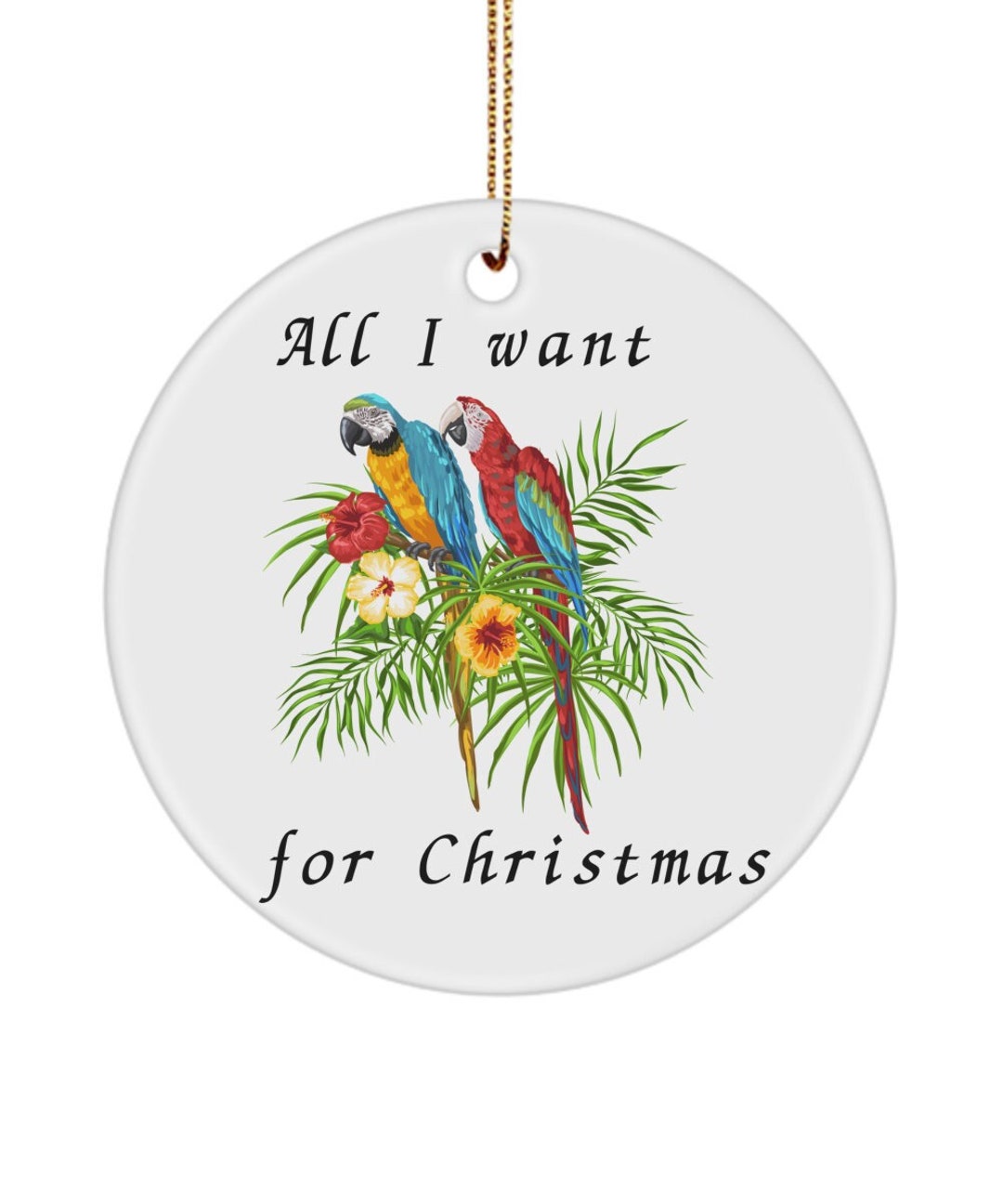 Parrot Gifts, Parrot Lover Gifts, Parrot Ornament, Bird Ornament, Bird Lover Gifts, Macaw Themed