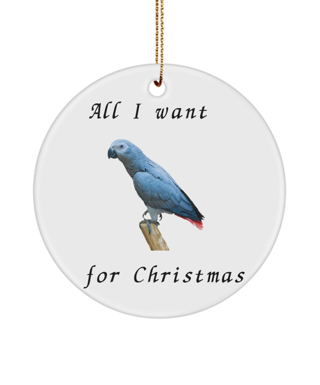 Image showcasing African Grey Gifts, Bird Ornaments, Bird Lover Gift Ideas, Parrot Lover ...