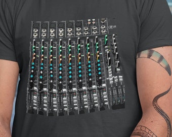 Camiseta de consola de audio vintage para ingenieros de sonido y amantes de la música, regalo de cumpleaños, regalo del día del padre, regalo de aniversario