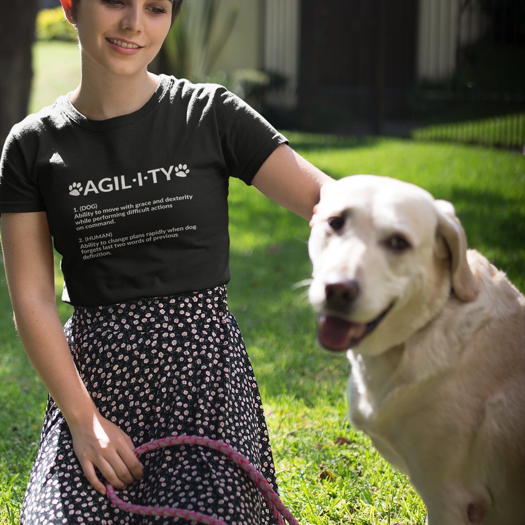 Funny Agility Dog Training Tshirt for Canine Sports Enthusiasts, Gift