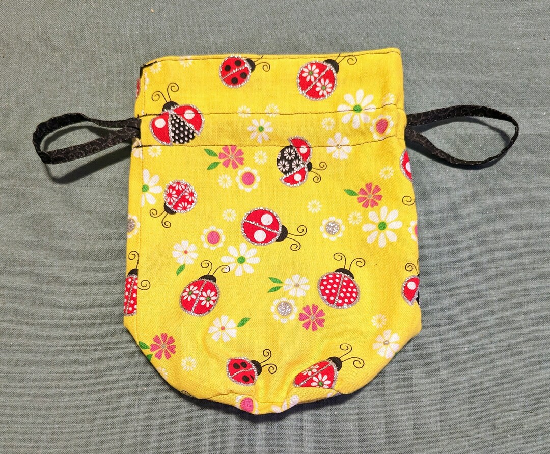 Ladybug Cinch Bag Dice Bag Tarot Card Pouch Rune Sack Etsy