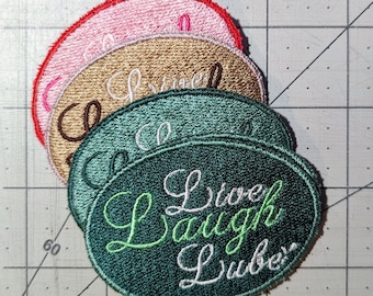 Patch brodé Live Laugh Lube Kinky