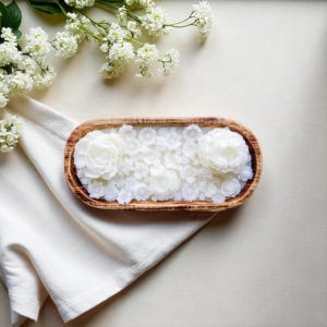 Wooden Dough Bowl Candle - Floral Edition