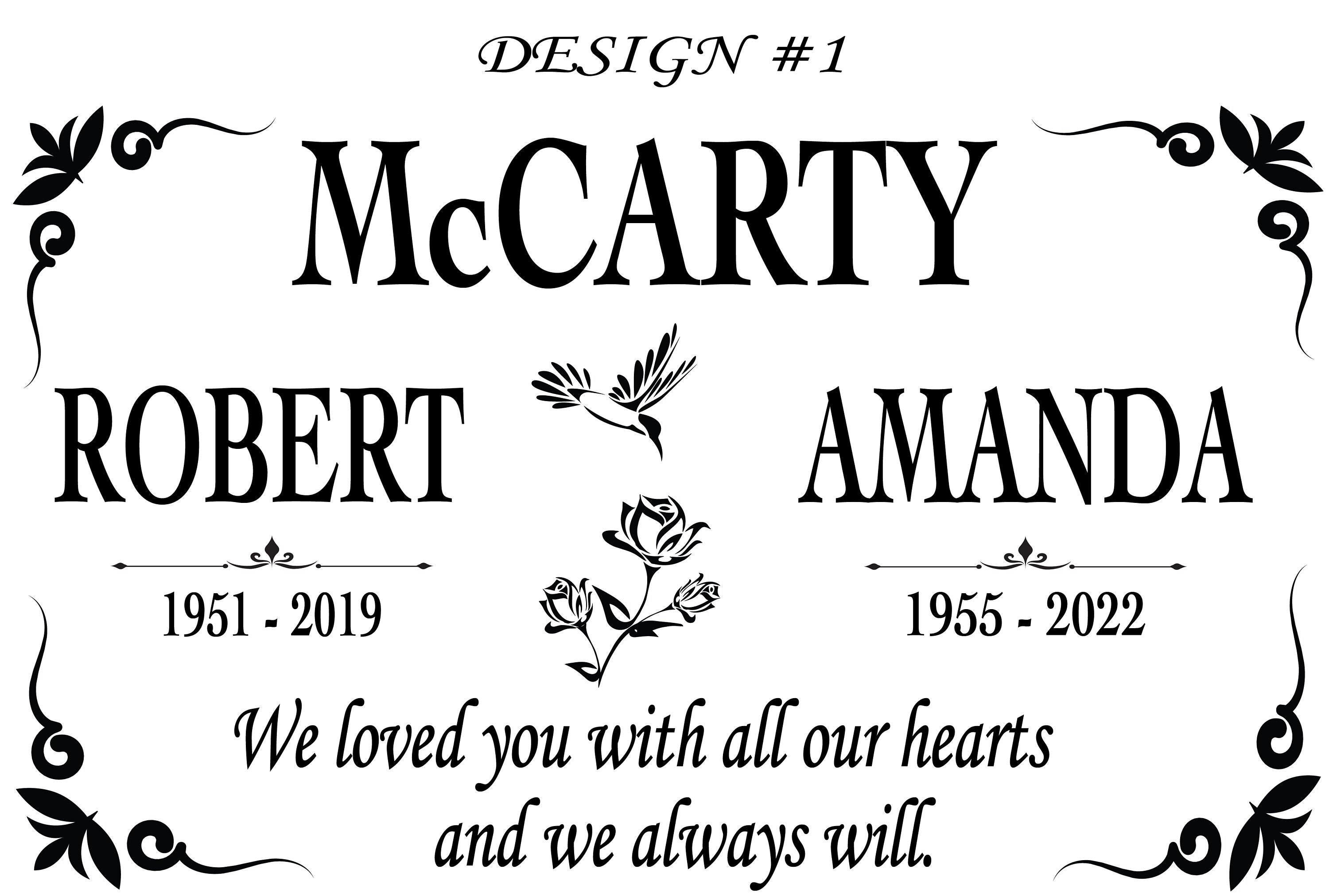 Custom Mom and Dad Memorial Stone, Personalized in Loving Memory ...