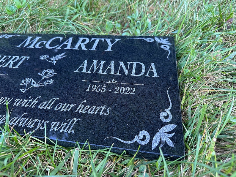 Custom Mom and Dad Memorial Stone, Personalized in Loving Memory ...