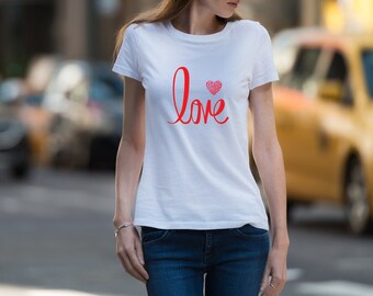 Love Shirt, Valentine&#39;s Day Matching Shirts, Women Valentines Gift, Cute Valentines Tees
