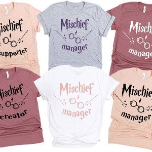 Mischief Manager shirt, Mischief Creator shirt, Matching Family Shirt, Mischief Family Shirt, Supporter, Encourager, Funny Family Shirts