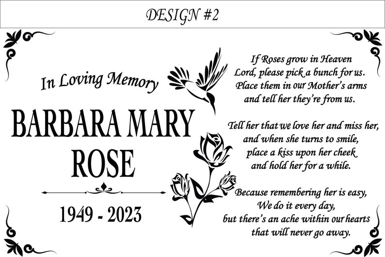 Custom Mom and Dad Memorial Stone, Personalized in Loving Memory ...