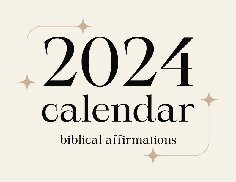 Printable 2025 Calendar Biblical Affirmations PDF Etsy