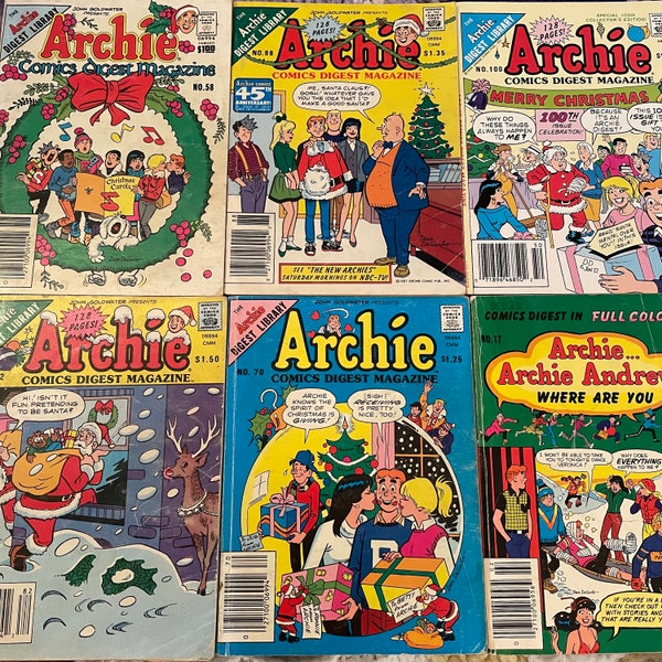 Vintage 1980s Archie Comic Digests - Christmas Special Editions - You Choose!