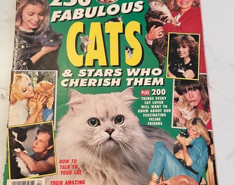 Vintage National Enquirer Magazine - Cats and Celebs Special - 1992