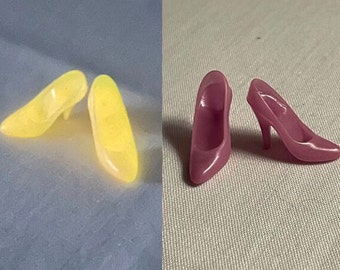 Chaussures de rechange Barbie Dream Glow vintage - Escarpins phosphorescents -1985