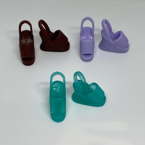 Vintage Barbie Slingback Platform Open Toe Wedge Heels - Pick a Pair!