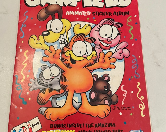 Vintage Garfield Animated Sticker Album 1988