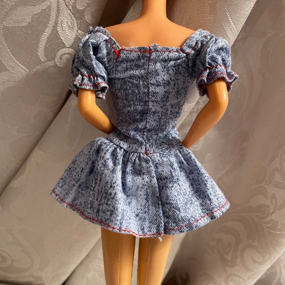 Vintage Barbie Denim Dress Etsy Australia