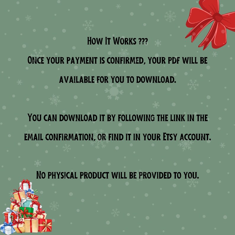 Christmas Activities for Children Etsy UK