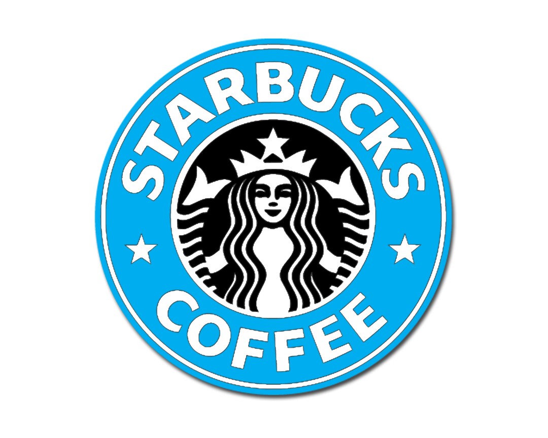 Starbucks Baby Blue Logo Sticker Baby Blue Starbucks Vinyl Decal Etsy