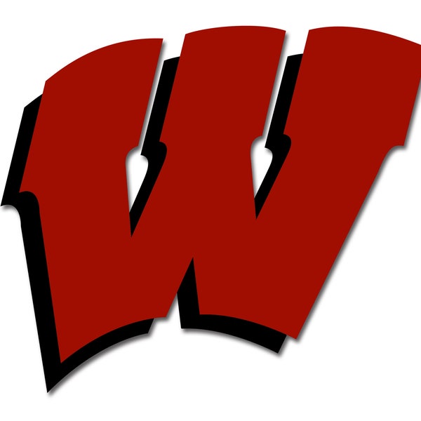 Wisconsin Badgers W Logo Sticker | Wisconsin vinyl Decal