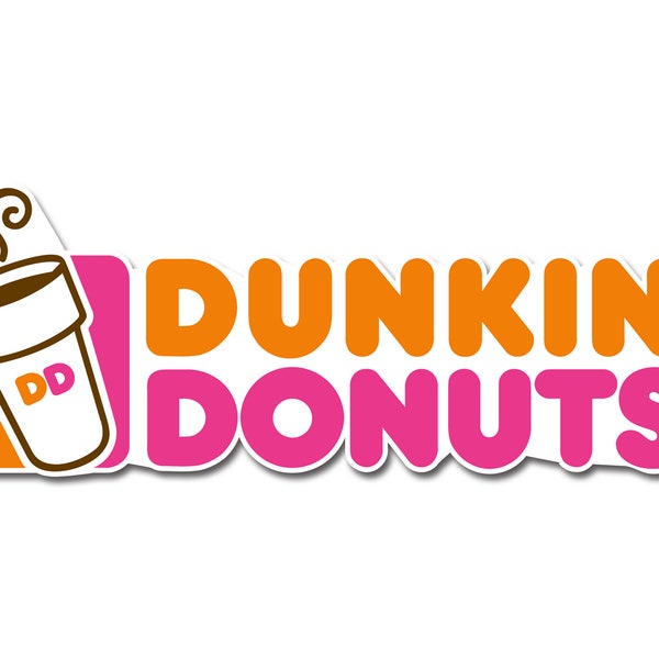 Dunkin Donuts Text Logo Sticker | Duncan Donuts vinyl Decal | Gift For her