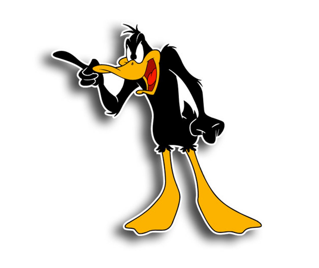 Daffy Duck ANGRY Looney Tunes Vinyl Sticker Daffy Duck Looney Tunes ...