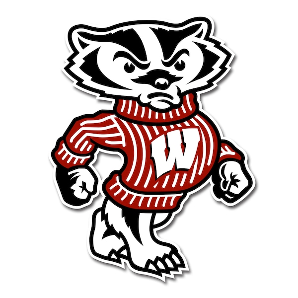 Wisconsin Badger Logo Sticker | Wisconsin vinyl Decal