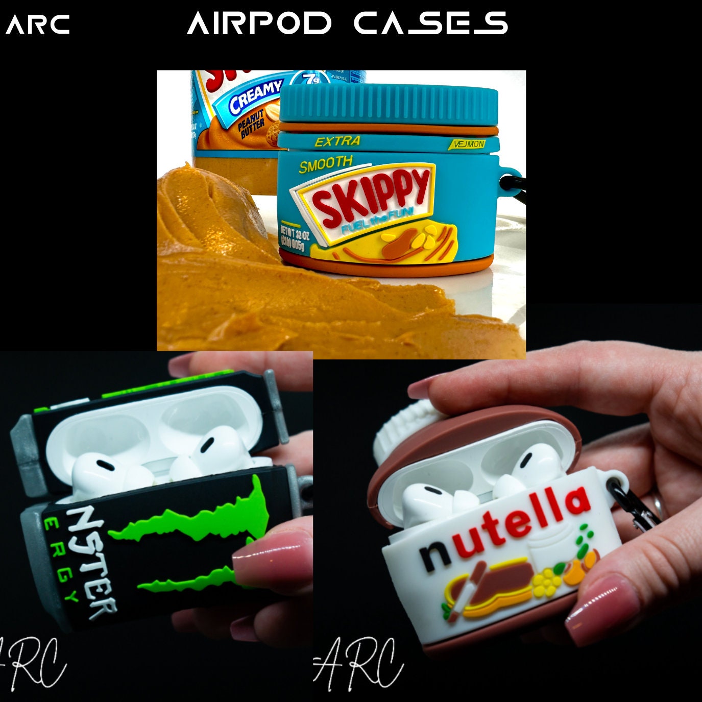 Airpod Case, 3D Cute Funny Cool Kawaii Fashion Food and Drink Airpod Case Design , Kawaii Fun Cool Keychain for Airpod 1/2 (McFlurry)