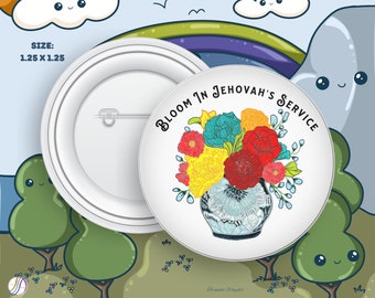 Spille per bottoni personalizzate, fioritura nel bottone del servizio di Geova