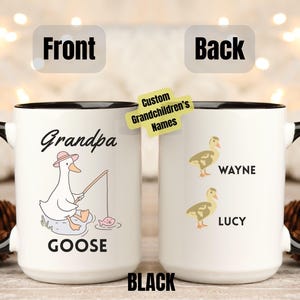 Custom Grandpa Mug, Personalized Grandpa Mug, Gift for Grandpa, Grandkids Name Mug, Grandpa Birthday Gift, Grandpa Coffee Mug, Grandparents