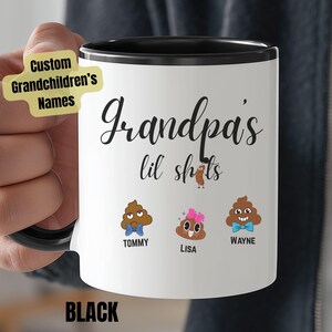Custom Grandpa Mug, Personalized Grandpa Mug, Gift for Grandpa, Grandkids Name Mug, Grandpa Birthday Gift, Funny Grandpa Mug