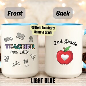 Custom Teacher Mug, Personalized Teacher Mug, Teacher Appreciation Gift, End of Year Gift, Back to School Teacher Gift, Teacher Name Mug