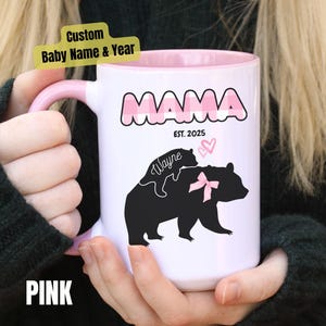 Custom Mama Mug, Personalized Mama Mug, Gift for New Mom, Baby&#39;s Name Mug, Cute Mama Mug, New Mom Gift, Mama Coffee Mug, Mom Birthday Gift