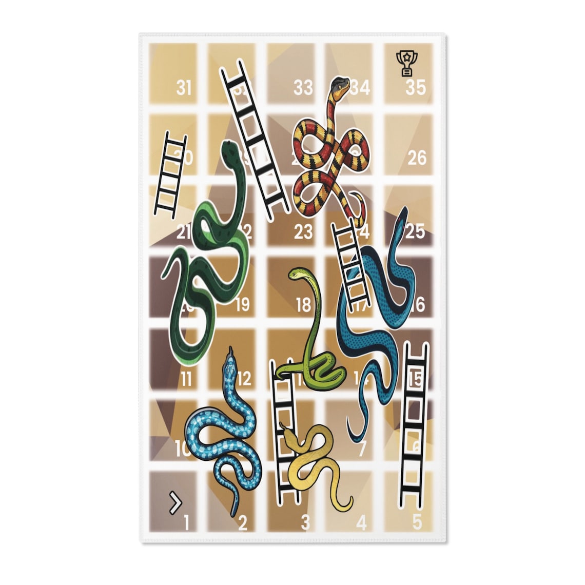 Snake Ladder Rug Giant Snakes and Ladders. Life-size Board Game Area Rug. Best - Etsy