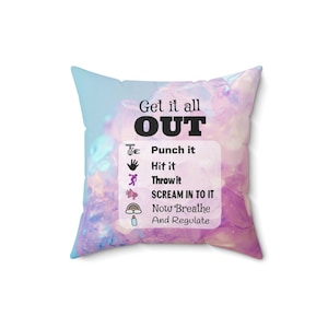 Emotional Support Pillow - Sensory Processing Comfort - ADHD Help - Calm Cushion - Self Love - Stress Relief