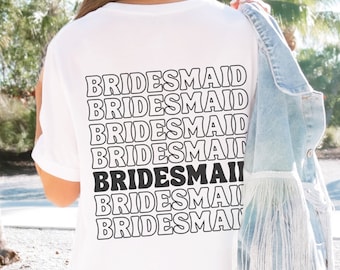 Retro Bridesmaid T Shirt for Bachelorette Party Tee for girls trip Boho Trendy Bridal party Shirt Group Trip Shirt Groovy Bachelorette Party