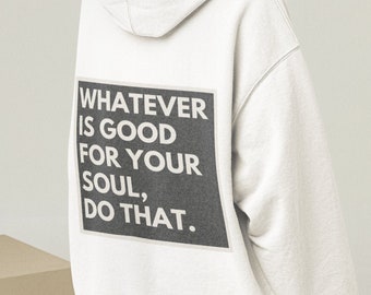 Oversized Back Print Hoodie, Tumblr Sweatshirt