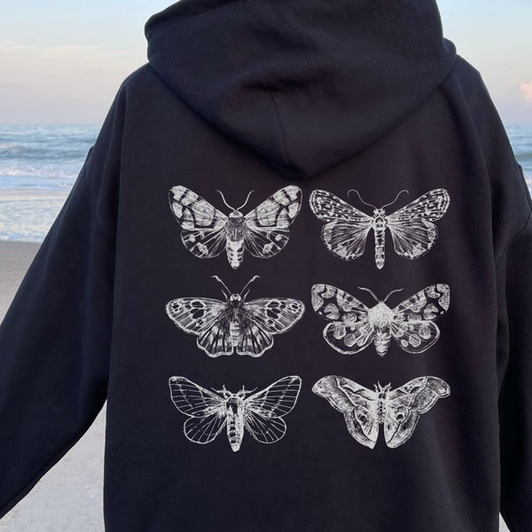 Zip up Hoodie Y2K Grunge Sweatshirt Dark Academia Hoodie Women Trendy Hoodie Y2K Aesthetic Butterfly Streetwear Hoodie Sweatshirt Goth Moth