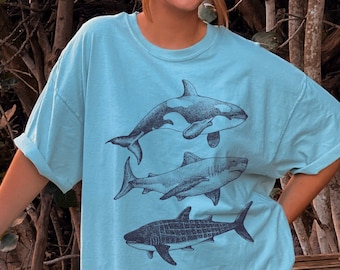 Whale Shark Shirt Summer T Shirt Coconut Girl Aesthetic Environmental Shirt for Summer Beach Bum Aesthetic Summer Shirt for Women