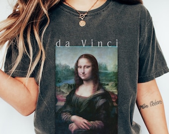 Leonardo da Vinci Shirt Mona Lisa T Shirt da Vinci Shirt Art lover Shirt Famous Art Shirt Painting Trendy Art clothing Gifts for artist