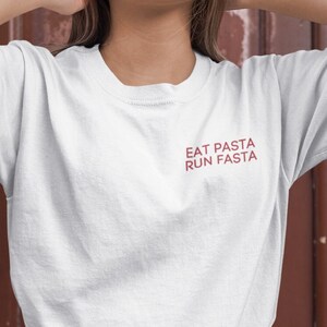Pasta Lover Italian Shirt for Runner Gift for Marathoner T shirt for Foodie Gifts for Gym Rat Tee for Pasta Lover Gift for Runner Shirts