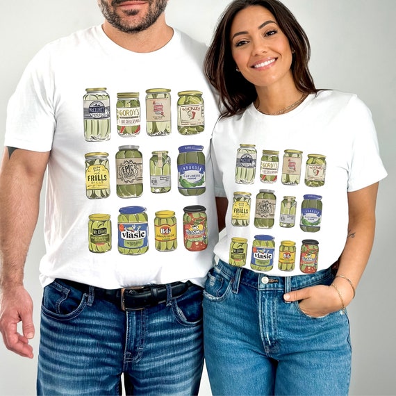Pickle Shirt for Pickle lover Gift for her Canned Pickle T Shirt with Pickles Graphic Tee Vintage Canned Pickle Jar Tee Pickle lover shirt
