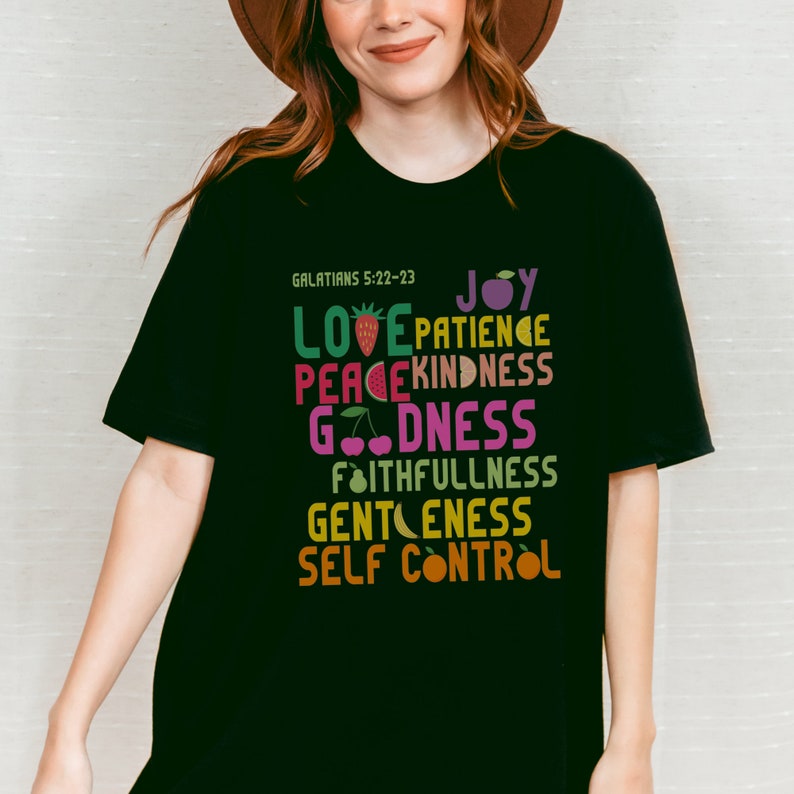 Fruit of the Spirit Shirt Bible Verse Shirt for Christians Scripture ...