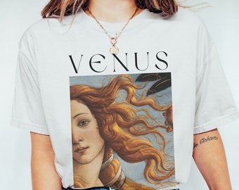 Botticelli T Shirt Birth of Venus Shirt Botticelli T Shirt Art lover Shirt Famous Art Painting Crewneck Trendy Art Aesthetic Clothing Gifts