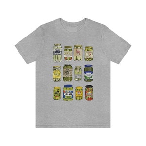 Pickle Shirt for Pickle lover Gift for her Canned Pickle T Shirt with Pickles Graphic Tee Vintage Canned Pickle Jar Tee Pickle lover shirt Athletic Heather